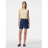 Pieces - PCABBI MW SHORTS NOOS - Jeansshort - Medium Blue Denim - 87% Katoen