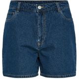 Pieces - PCABBI MW SHORTS NOOS - Jeansshort - Medium Blue Denim - 87% Katoen