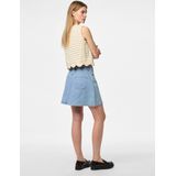 Pieces - Denim Rok - Light Blue - 87% Katoen