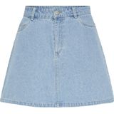 Pieces - Denim Rok - Light Blue - 87% Katoen