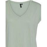 Vero Moda T-shirt Vmfilli Ss V-neck Tee Ga Noos 10247666 Gray Mist Dames