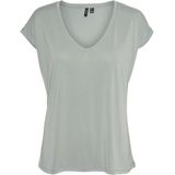 Vero Moda T-shirt Vmfilli Ss V-neck Tee Ga Noos 10247666 Gray Mist Dames