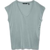 Vero Moda T-shirt Vmfilli Ss V-neck Tee Ga Noos 10247666 Gray Mist Dames