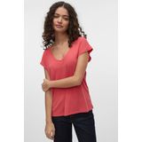Vero Moda T-shirt Vmfilli Ss V-neck Tee Ga Noos 10247666 Dubarry Dames