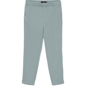 Pantalon - Gray - Elastisch - Regular Fit - Enkelvrij met Omslagzoom