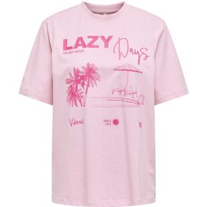 T-shirt - Lichtroze - 100% Katoen - Regular Fit