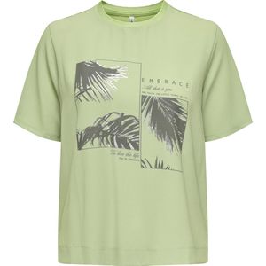 Only - ONLNEWFLORA S/S ART O-NECK TOP BOX JRS - T-shirt - Winter Pear - Korte Mouwen