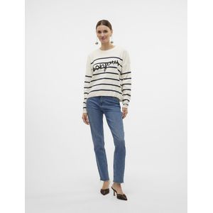 Vero Moda - VMMARIA BONJOUR - Gebreide Trui - Zwart - Knitwear - Ronde Hals