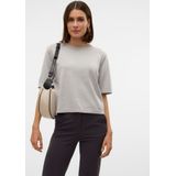 VERO MODA - Vmsilje - Oversized Trui - Lichtgrijs - Materiaal: Ga Noos