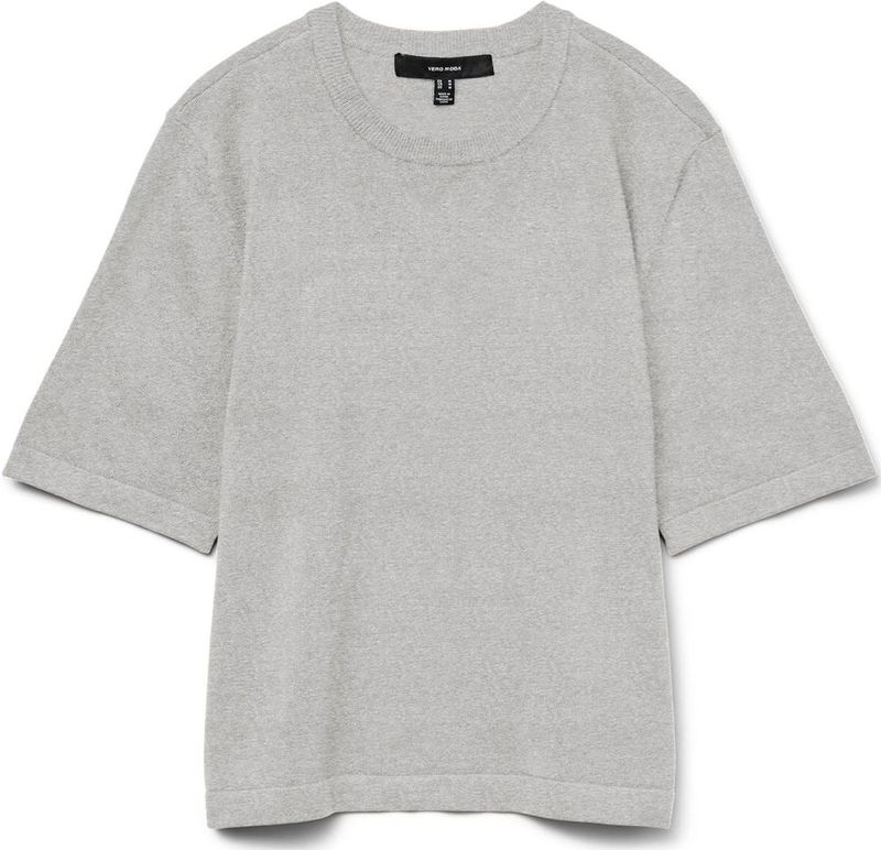 VERO MODA - Vmsilje - Oversized Trui - Lichtgrijs - Materiaal: Ga Noos