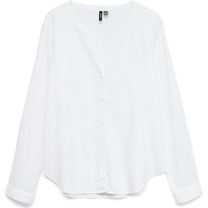 Vero Moda - Blouse - Wit - Linnen/Viscose