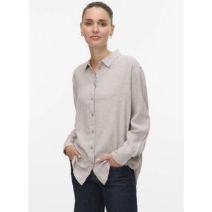 Overhemd - Relaxed Fit - Lange Mouwen - Wijde Mouwen - Knoopsluiting - Kraag