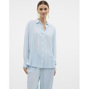 Vero Moda - Ls T-shirt WVN Noos - Bleu aéronautique - T-shirt