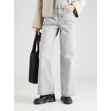 PIECES - PCSELMA - Jeans - Lichtgrijs - Wide Leg - Mid Waist