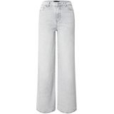 PIECES - PCSELMA - Jeans - Lichtgrijs - Wide Leg, Mid Waist, Denim, 5-Pocket Style