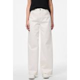 PIECES - PCSelma - Jeans - Wit - Wide Leg - High Waist