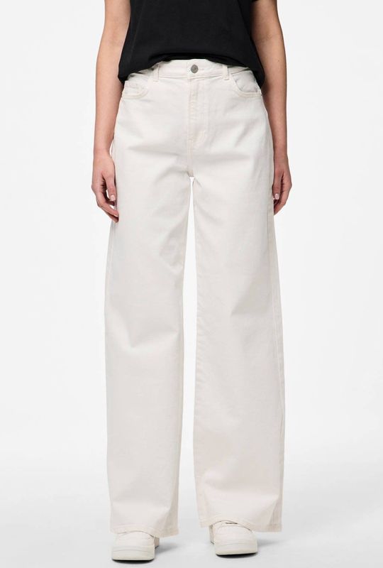 PIECES - PCSelma - Jeans - Wit - Wide Leg - High Waist