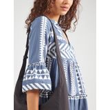 Jurk - Zwart - V-Hals - 3/4 Wijde Mouwen - Loose Fit