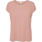 Vero Moda - Casual T-shirt - Gestreept - 95% Lyocell Tencel - Korte Mouwen