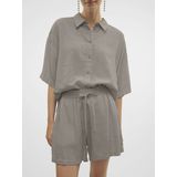 VERO MODA Korte Chique Lichtgewicht Zomer Bermuda - Beige - Katoen