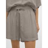 VERO MODA Korte Chique Lichtgewicht Zomer Bermuda - Beige - Katoen