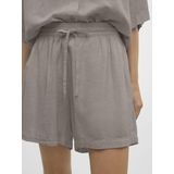 VERO MODA Korte Chique Lichtgewicht Zomer Bermuda - Beige - Katoen