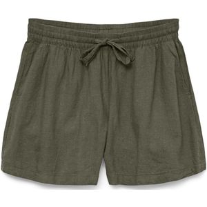 Vero Moda Linn Korte Broek - Groen - 55% Linnen 45% LENZING™ ECOVERO™ Viscose