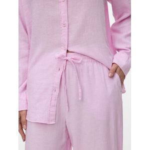 Broek - Wijde Pijpen - Blauw - Katoen - Elastische Taille