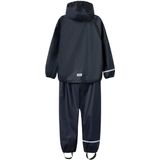 NAME IT - Regenset - Blauw - Waterdicht - Capuchon - Verstelbare Bretels