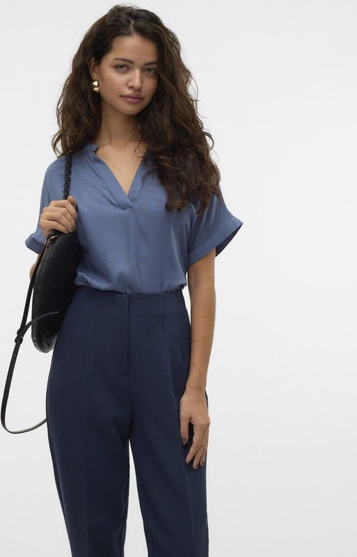 Vero Moda - T-shirt - China Blue - 100% Viscose Lenzing Ecovero