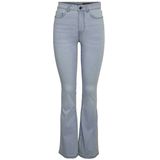 Jeans - Flared - Effen - Denim - Light Washed - High Waist