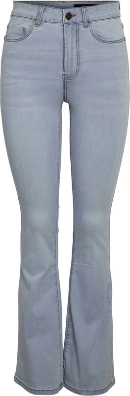 Jeans - Flared - Effen - Denim - Light Washed - High Waist