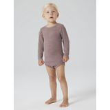 Merino Wol - Romper - Lange Mouwen - Drukknoopsluiting - Kantdetail