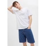 JJ Rebel - JREBTAYLOR JJCRAFT - Korte Broeken - Blauw Denim - Loosefit