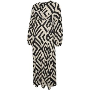 Vero Moda Jurk 'VMMPOET' - Gevoerde Zoom - V-Hals - Lange Mouwen