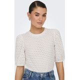 Only - Cloud Dancer - T-shirt - Wit - Polyester/Elastan