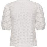 Only - Cloud Dancer - T-shirt - Wit - Polyester/Elastan