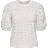 Only - Cloud Dancer - T-shirt - Wit - Polyester/Elastan