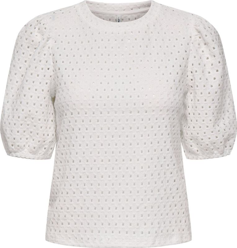 Only - Cloud Dancer - T-shirt - Wit - Polyester/Elastan