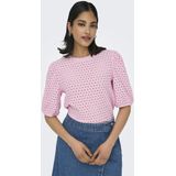 Onlelisa - T-shirts - Regular Fit - Korte Mouwen - Broderie Anglaise