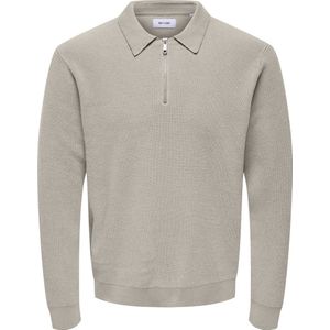 Only & Sons - Onsmatteo Ls Zip Polo Noos - Heren - Gebreide Truien