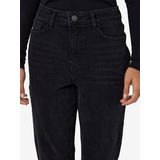 Jeans - Black - Denim - Hoog Taillehoogte - Riemlussen en Steekzakken