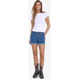 Korte Broeken - Medium Blue Denim - Slim Fit - Normale Taillehoogte