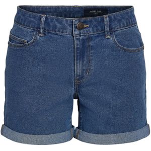 Korte Broeken - Medium Blue Denim - Slim Fit - Normale Taillehoogte