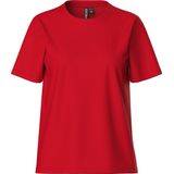PIECES - PCRia - T-shirt - Donkerrood - Kwartmouw