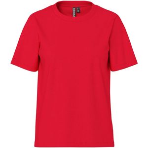 PIECES - PCRia - T-shirt - Donkerrood - Kwartmouw