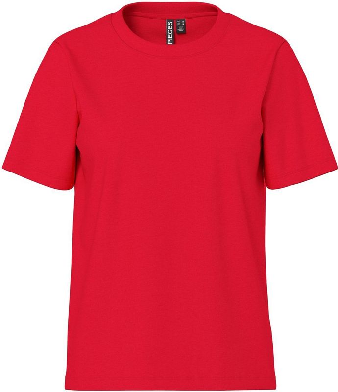 PIECES - PCRia - T-shirt - Donkerrood - Kwartmouw