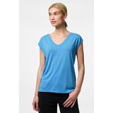 Pieces - T-shirt - Azure Blue - 73% Modal 27% Polyester