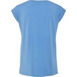 Pieces - T-shirt - Azure Blue - 73% Modal 27% Polyester