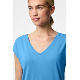 Pieces - T-shirt - Azure Blue - 73% Modal 27% Polyester